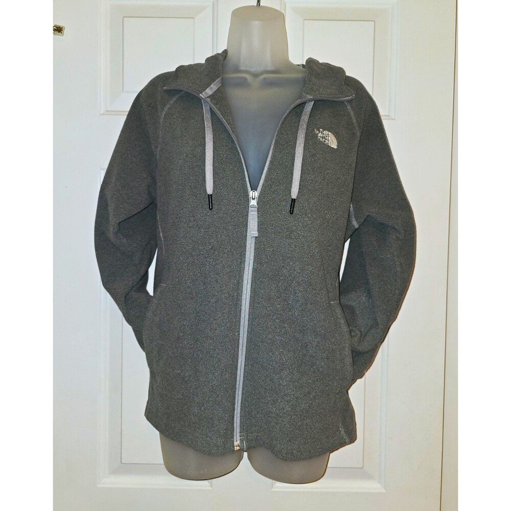 The North Face Gray Fleece Hoodie Full Zip Jacket Gorpcore Athletic Womens L